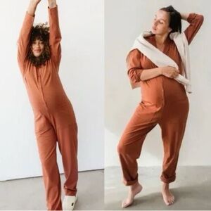 Storq Maternity utility jumpsuit coverall cinnamon Size 1 Pregnant